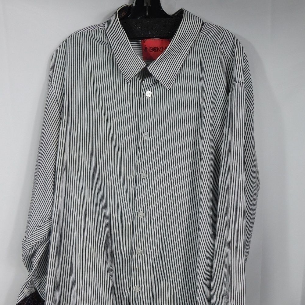 Insomnia by Manzini Striped Button up Shirt